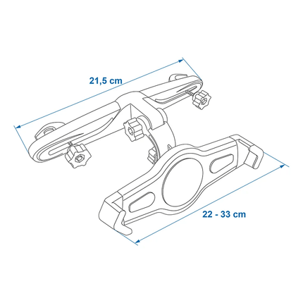 Universele Hoofdsteun Tablet Houder voor in de Auto Zwart - VCTparts.nl