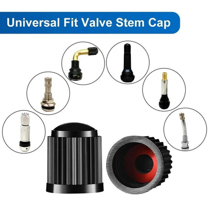 Universal Ventilkappen / Ventilkappen schwarz (4 Stücke) Anti -Lak -luftdichtes Rostschutz [Auto - Motor - Roller - Fahrrad