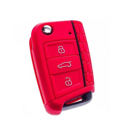 Volkswagen Sleutel Hoes Siliconen Cover - Rood [Golf 7 - Octavia A7] - VCTparts.nl