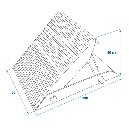 Wielkeg Wielblok Klem Bandenstop Rolstopper Inklapbaar Metaal Set (2 stuks) - VCTparts.nl