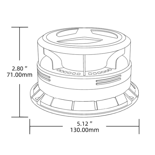 Zwaailicht Stroboscoop Waarschuwingslamp 12/24V IP56 Blauw - VCTparts.nl