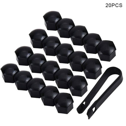 Zwarte Wielbout Wielmoer Doppen Beschermende Afdekkapjes 20 stuks - 17mm (set) - VCTparts.nl