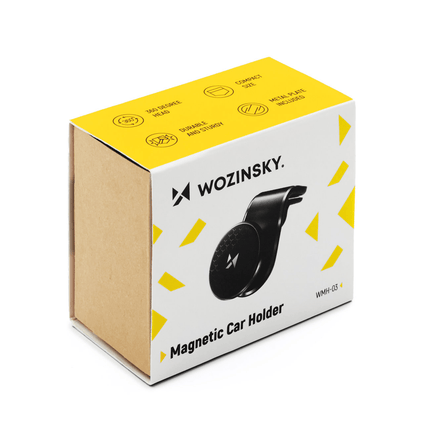 Wozinsky Auto Telefoonhouder Draaibare Magnetische 360º Ventilatierooster Clip Zwart - VCTparts.nl