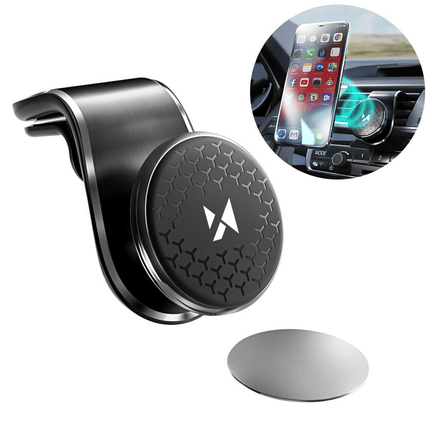 Wozinsky Auto Telefoonhouder Draaibare Magnetische 360º Ventilatierooster Clip Zwart - VCTparts.nl