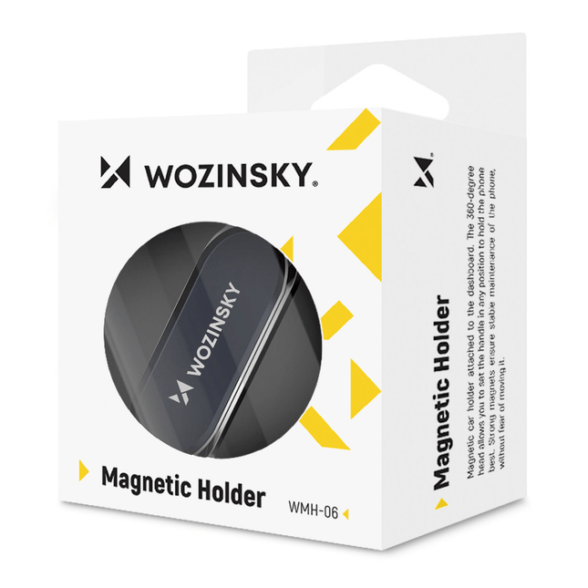 Wozinsky Auto Telefoonhouder Magnetisch Autodashboard 360º Zelfklevend Ovaal Zwart - VCTparts.nl