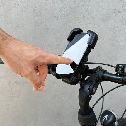 Wozinsky Universele Sterke Telefoonhouder voor Fiets / Motor / Scooter Extra Stevig Zwart - VCTparts.nl